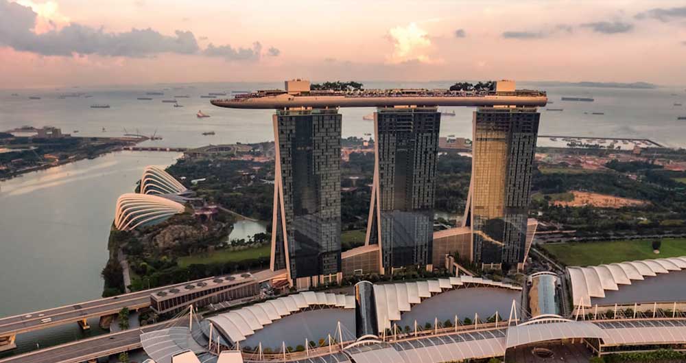 Singapore skyline at night — Singapore's Smart Nation programme has produced one of the most advanced AI-powered citizen service platforms in the world through LifeSG and Ask Jamie