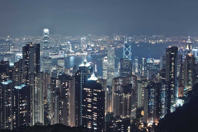 Hong Kong nighttime skyline