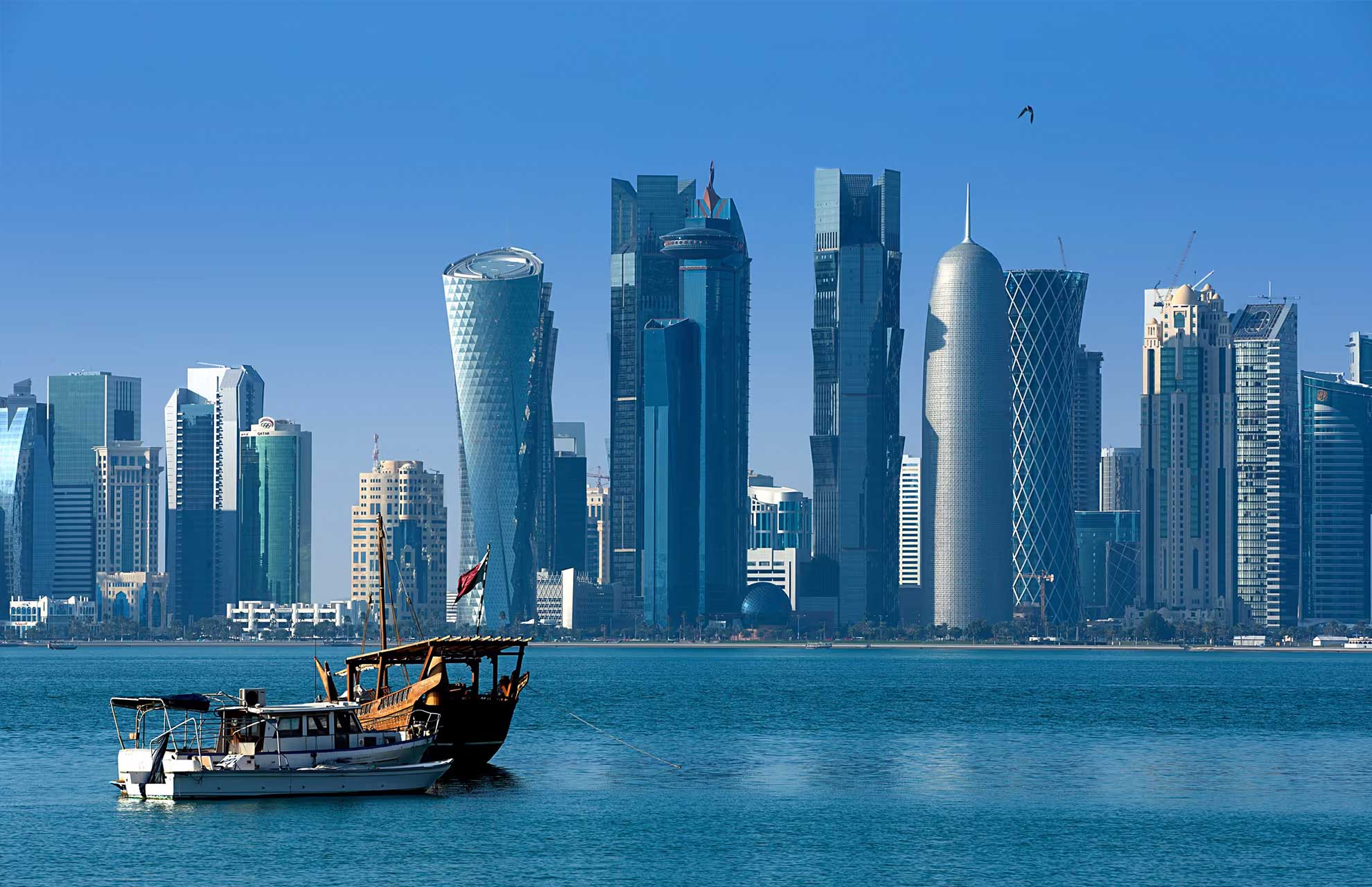 Qatar Skyline and Doha Business District