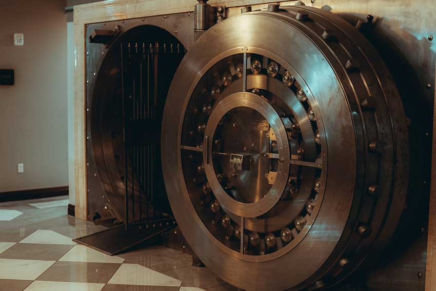 Secure vault representing protected assets